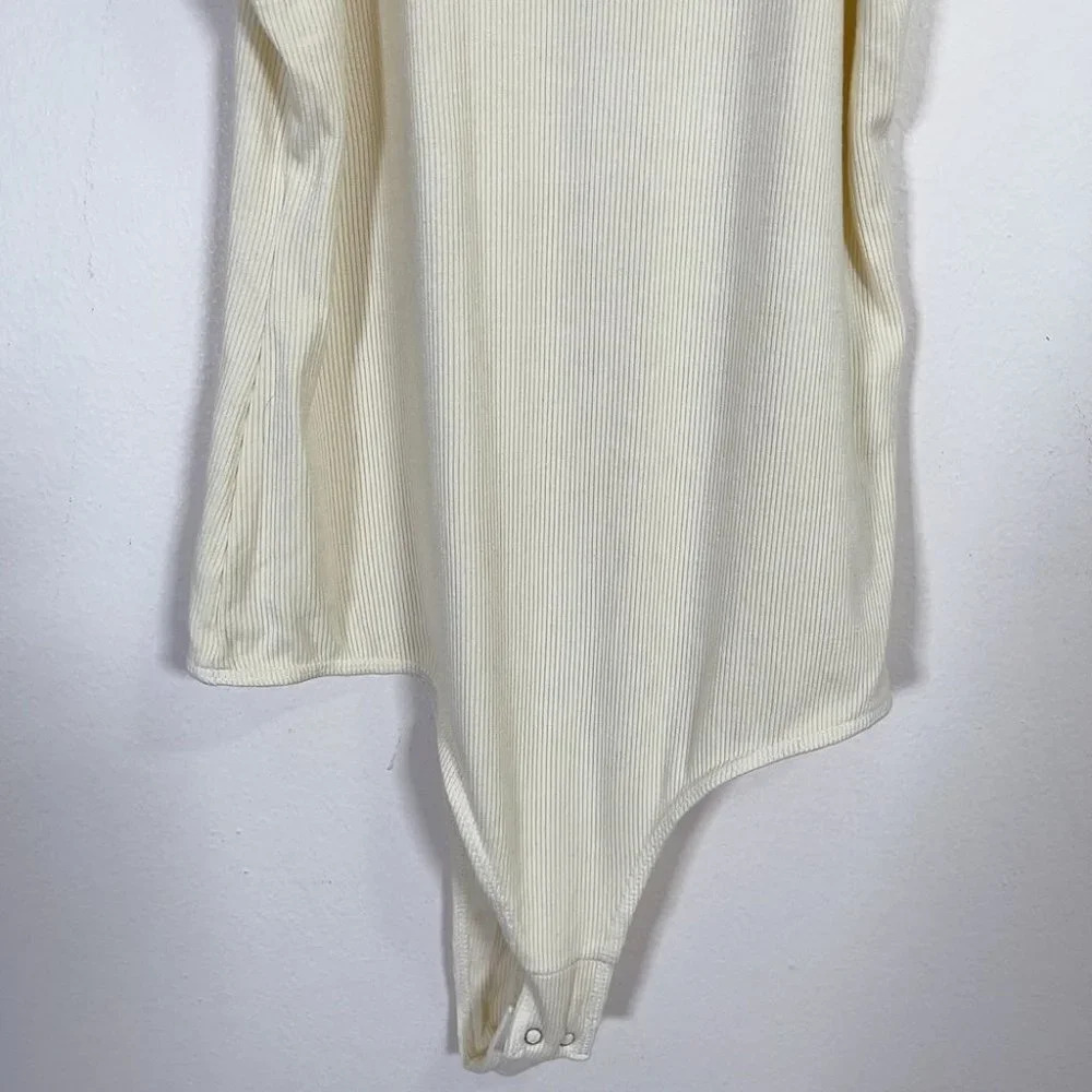 Agolde Rianne Ribbed Yellow Bodysuit - Picture 6 of 12